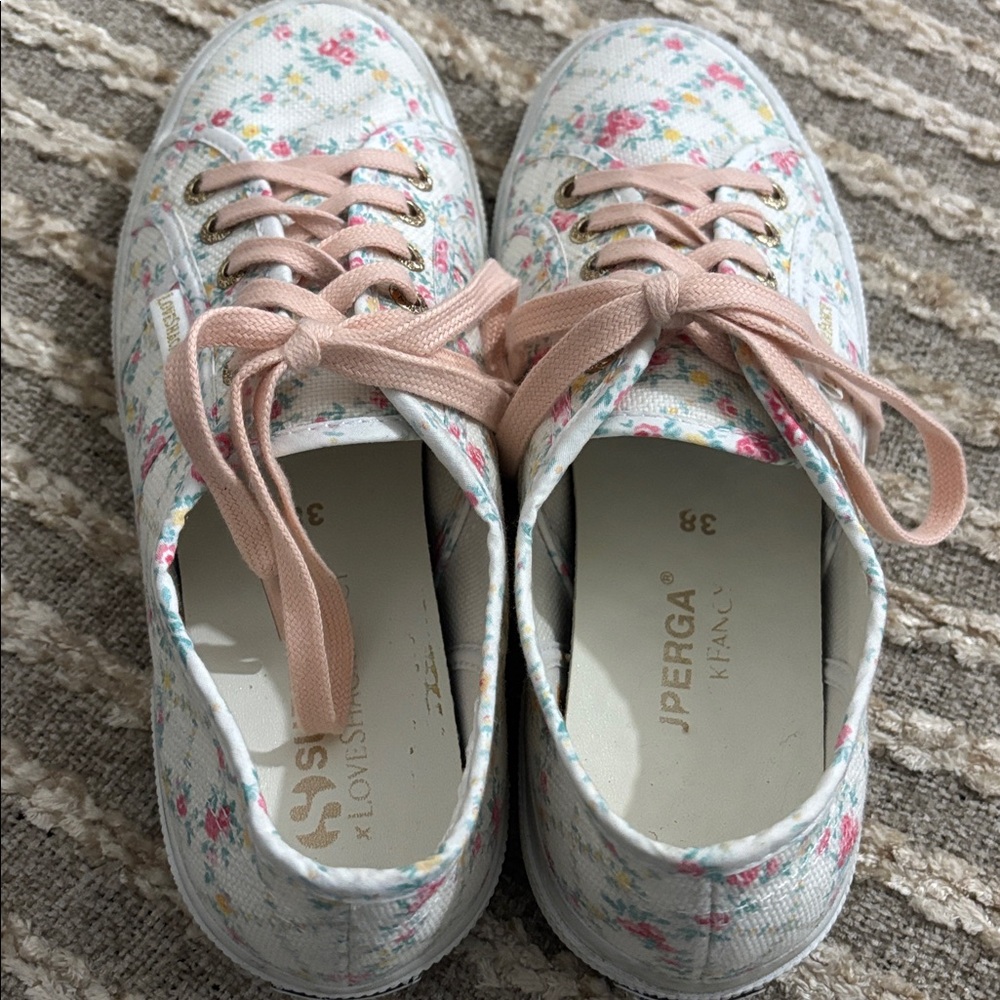 LoveShackFancy x‎ Superga Floral Chunky Sneakers Size 7.5 - Picture 8 of 16